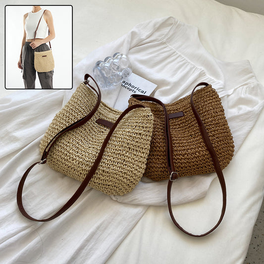 Sustainable Handwoven Straw Tote Bag - Eco-Friendly Beach & Vacation Bag