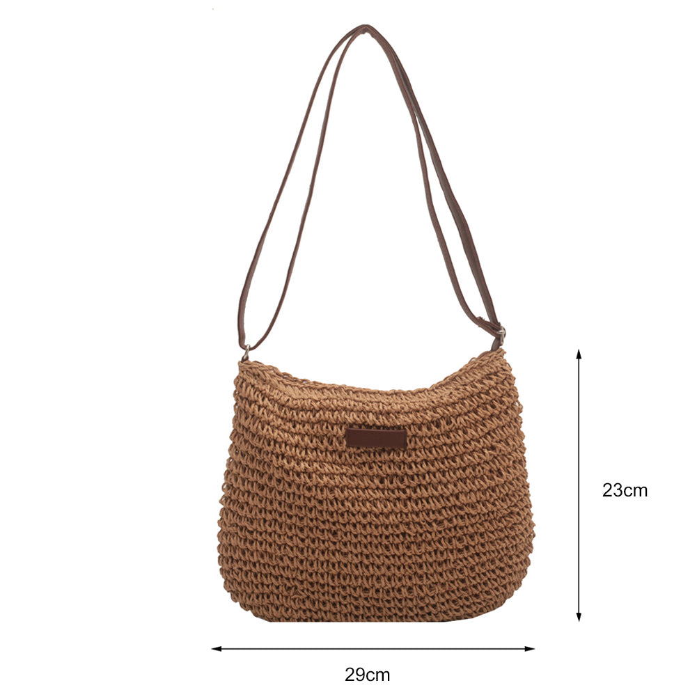 Sustainable Handwoven Straw Tote Bag - Eco-Friendly Beach & Vacation Bag