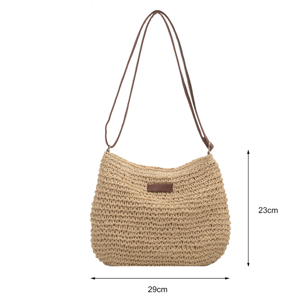 Sustainable Handwoven Straw Tote Bag - Eco-Friendly Beach & Vacation Bag