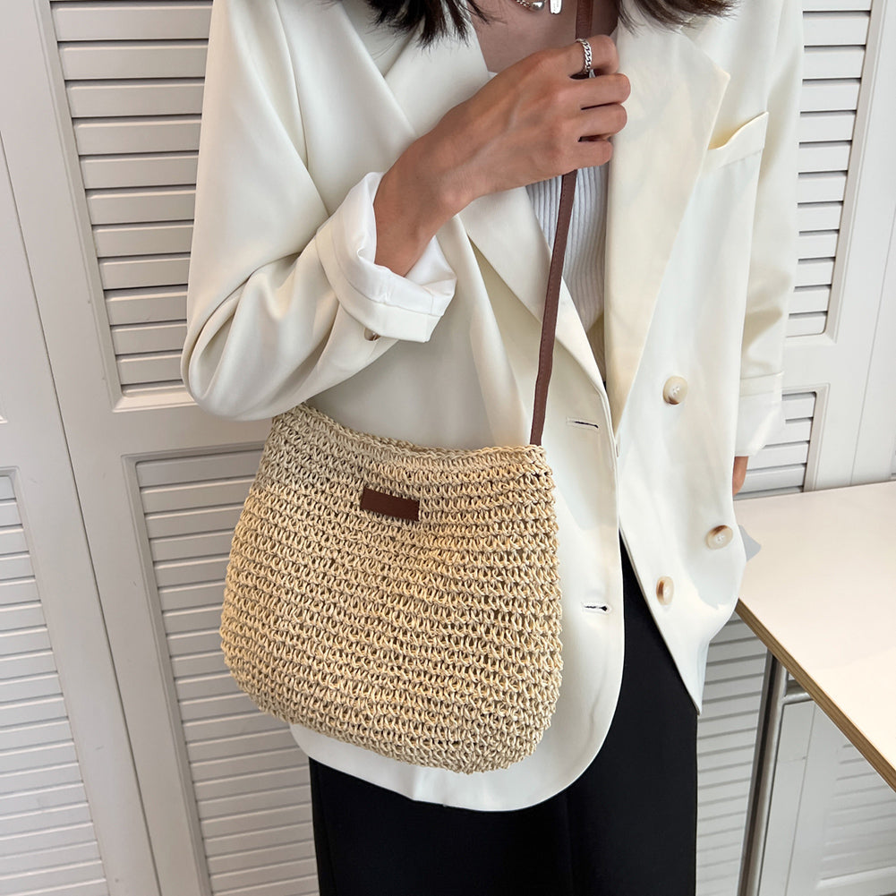 Sustainable Handwoven Straw Tote Bag - Eco-Friendly Beach & Vacation Bag