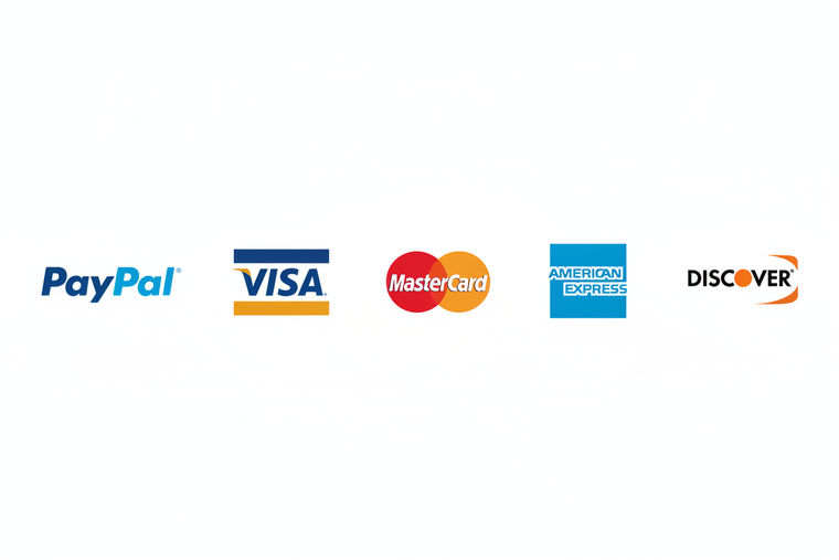 Wide Payment Methods Banner - White Background